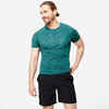 Men's Crew Neck Compression T-Shirt - Turquoise