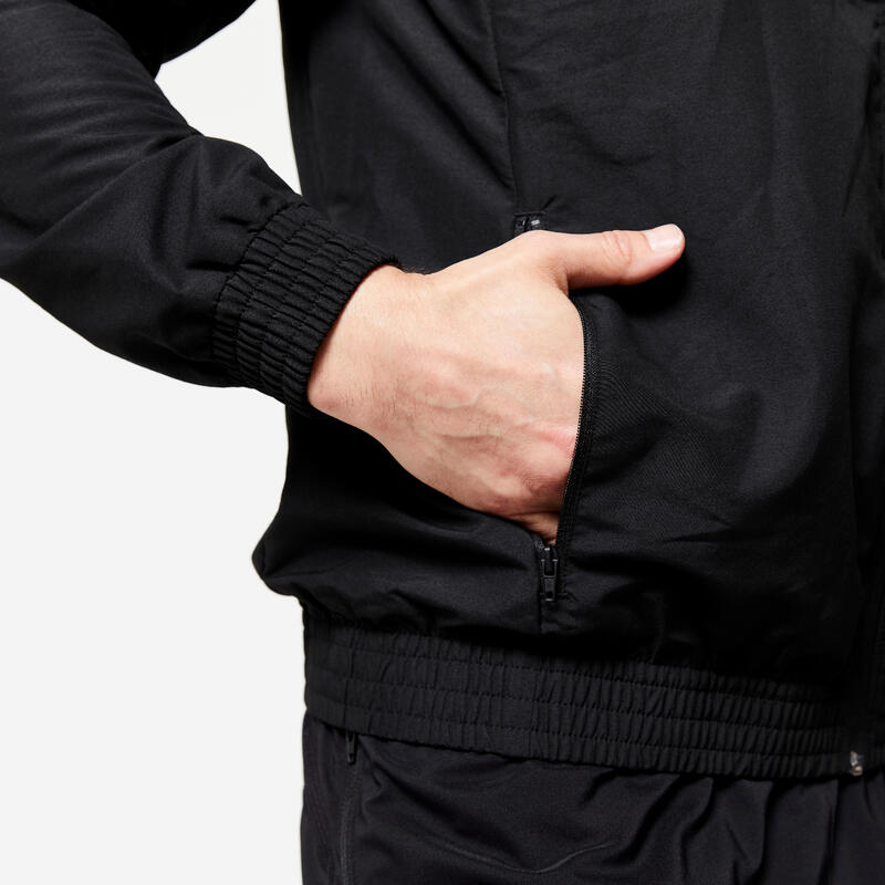 Veste de fitness standard respirant homme - noir