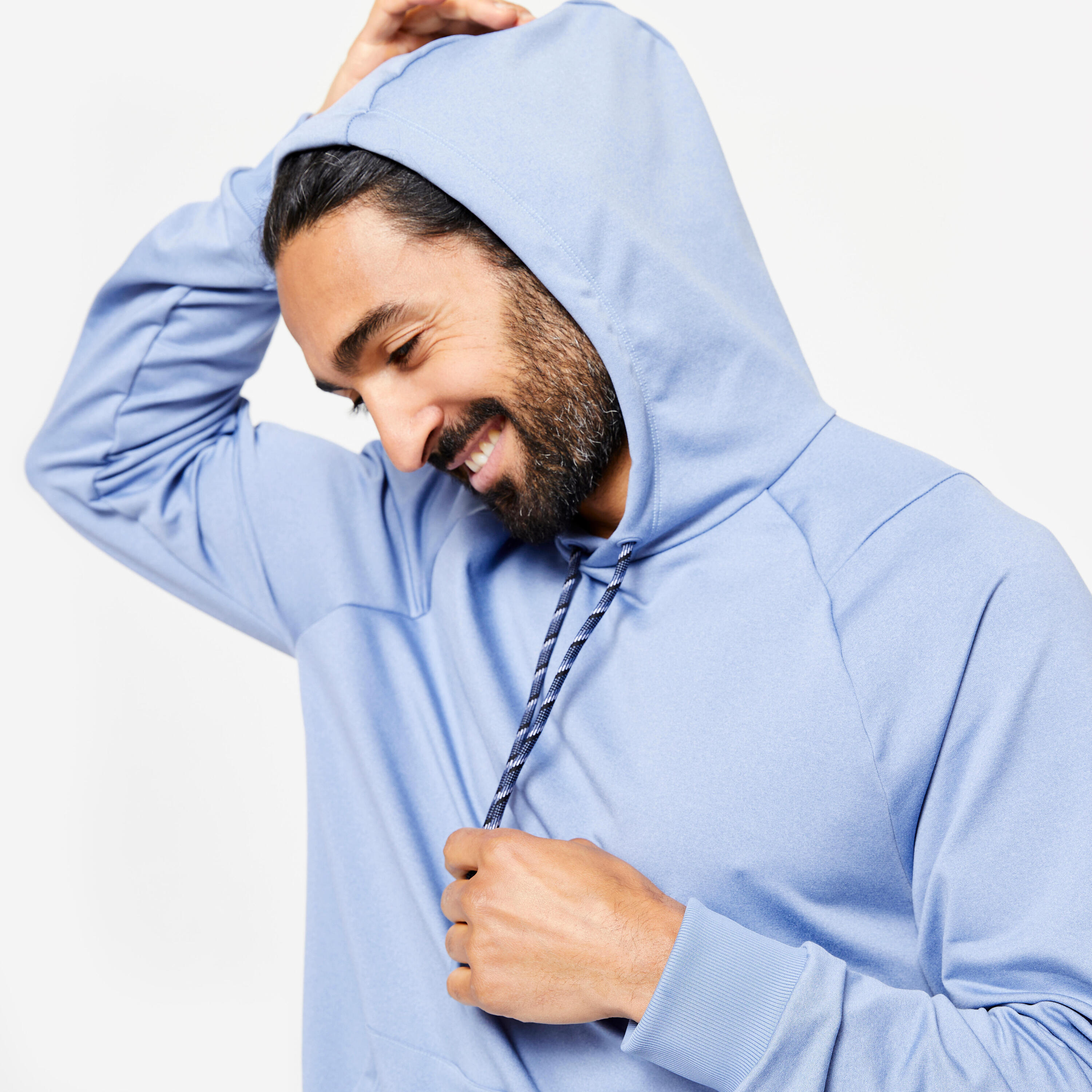Sudadera Fitness Unisex Azul Transpirable 3/9