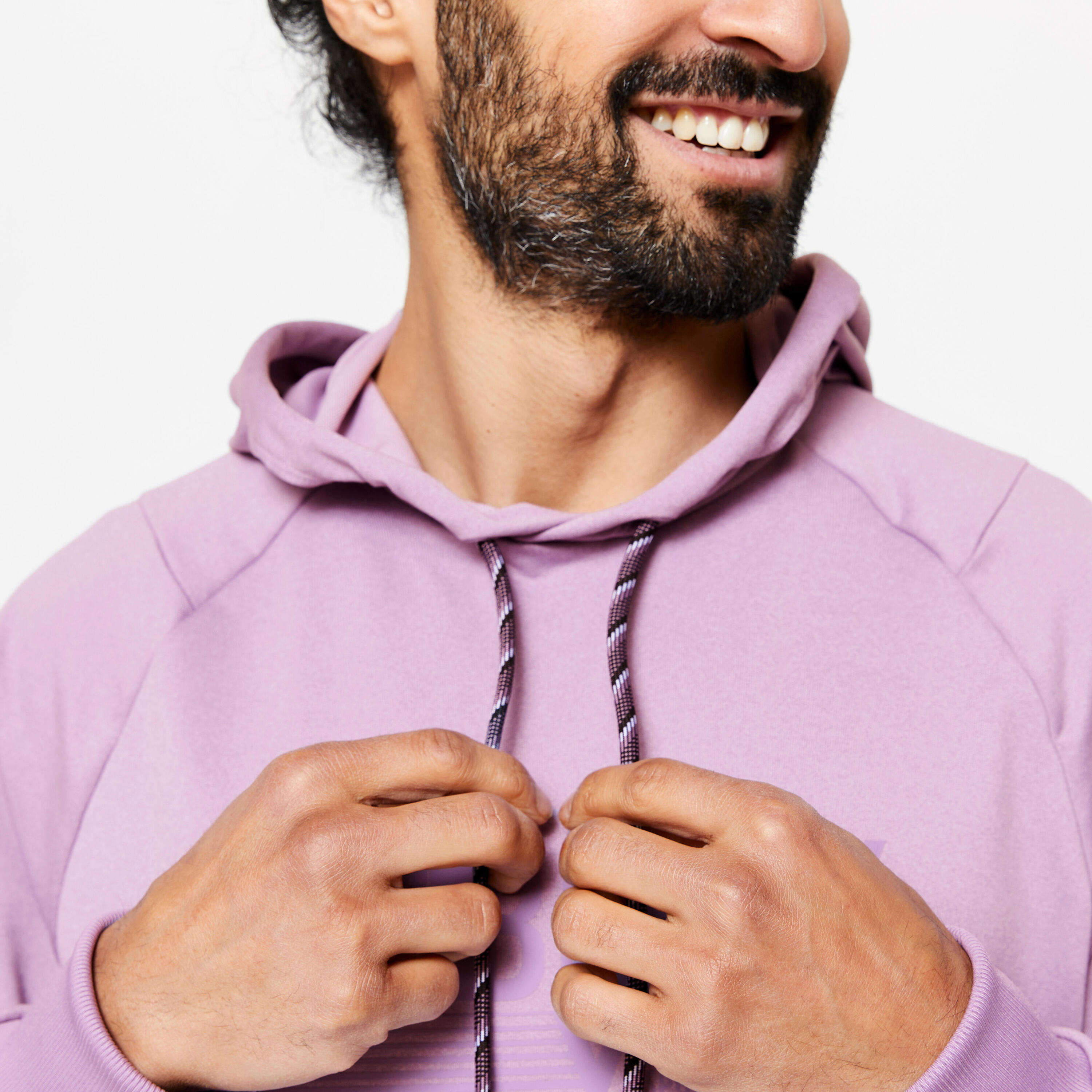Uniseks ademend fitness-sweatshirt paars 7/9