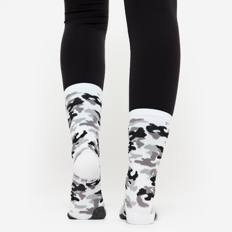 Set x2 perechi de șosete lungi de fitness Negru Bărbați