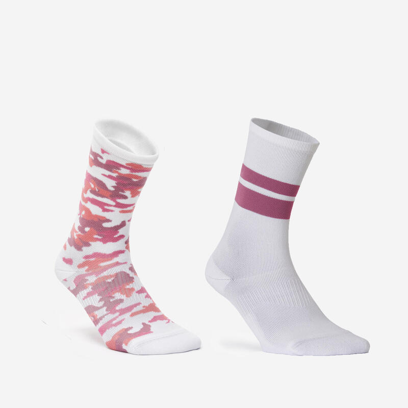 Chaussettes hautes de fitness, rose
