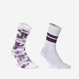 Calcetines Fitness Violeta Media Caña x2