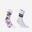 Chaussettes hautes de fitness, homme, violet