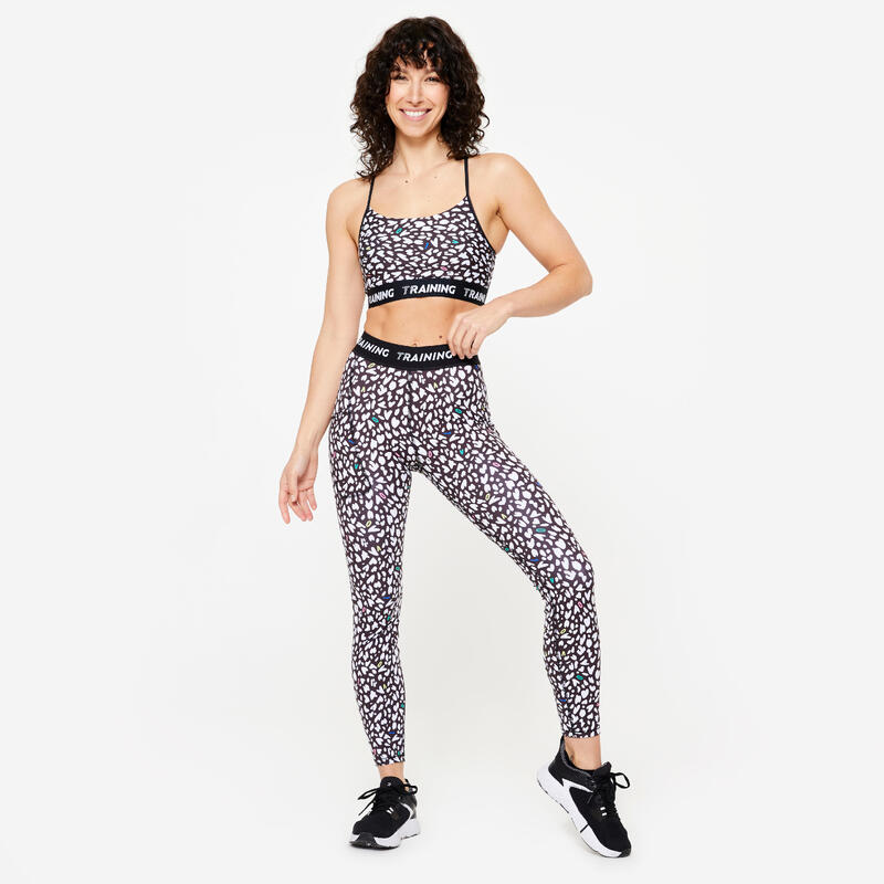 Női fitnesz leggings, magasított derekú - 500-as 