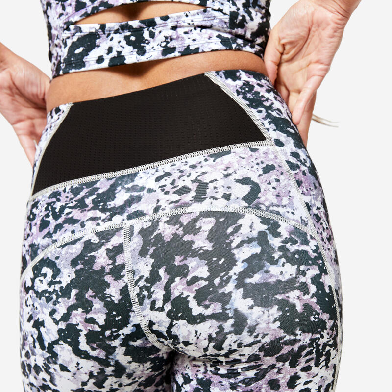 Modellerende legging met hoge taille dames veelkleurig