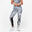 Sportleggings Damen mit hohem Taillenbund figurformend - bunt