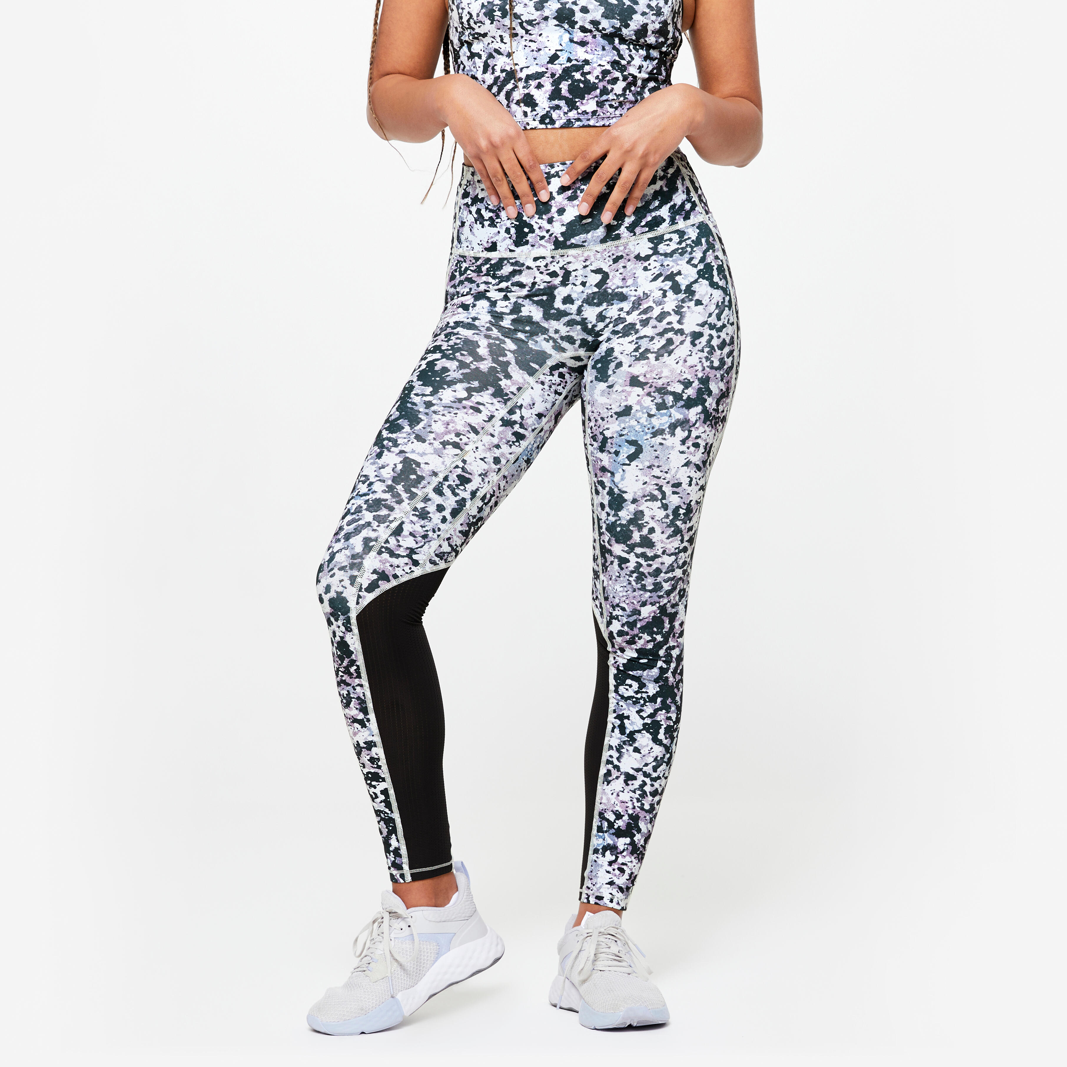 Women's high-waisted shaping leggings - multicolored