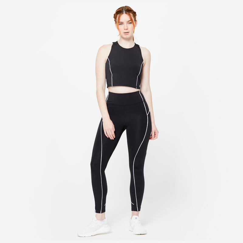 Női fitnesz leggings, magasított derekú - 520-as 