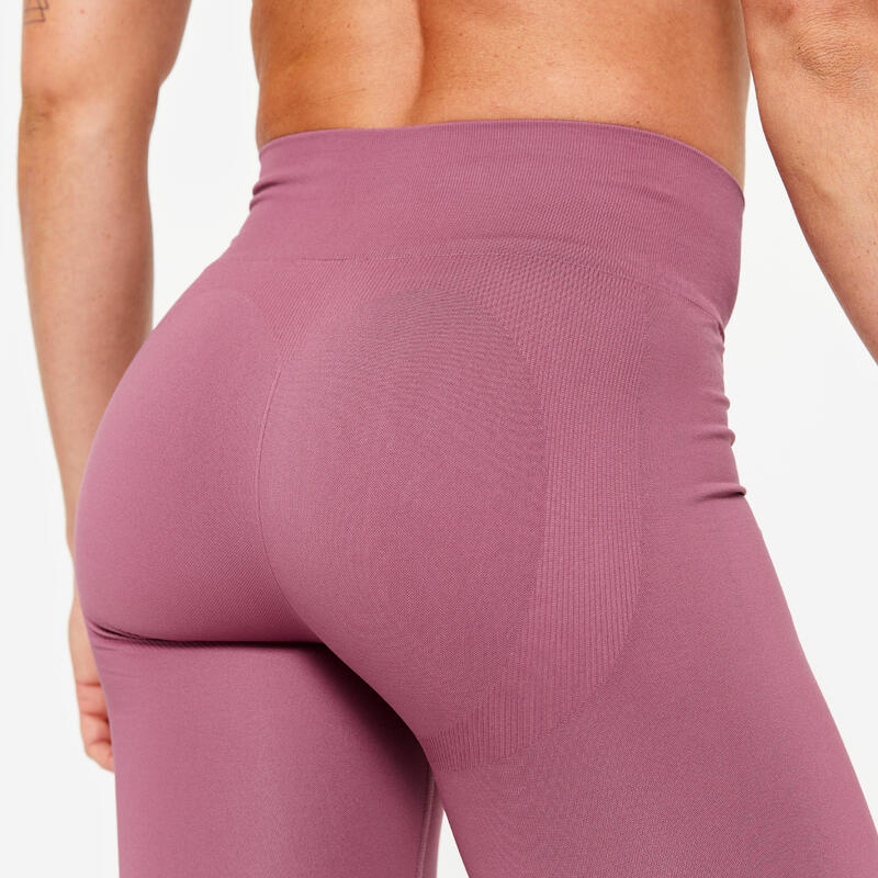 Naadloze booty lift legging voor dames paars