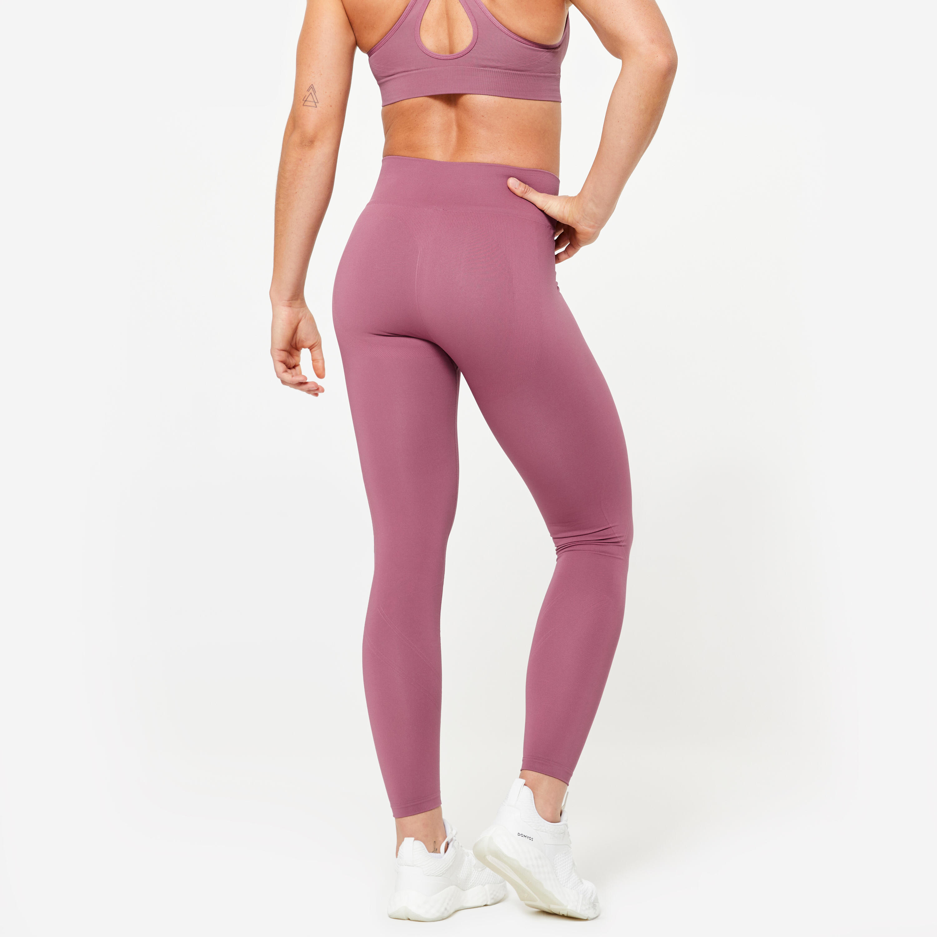 Leggings "Push-up" de Fitness Cintura Subida Mulher Violeta 4/7