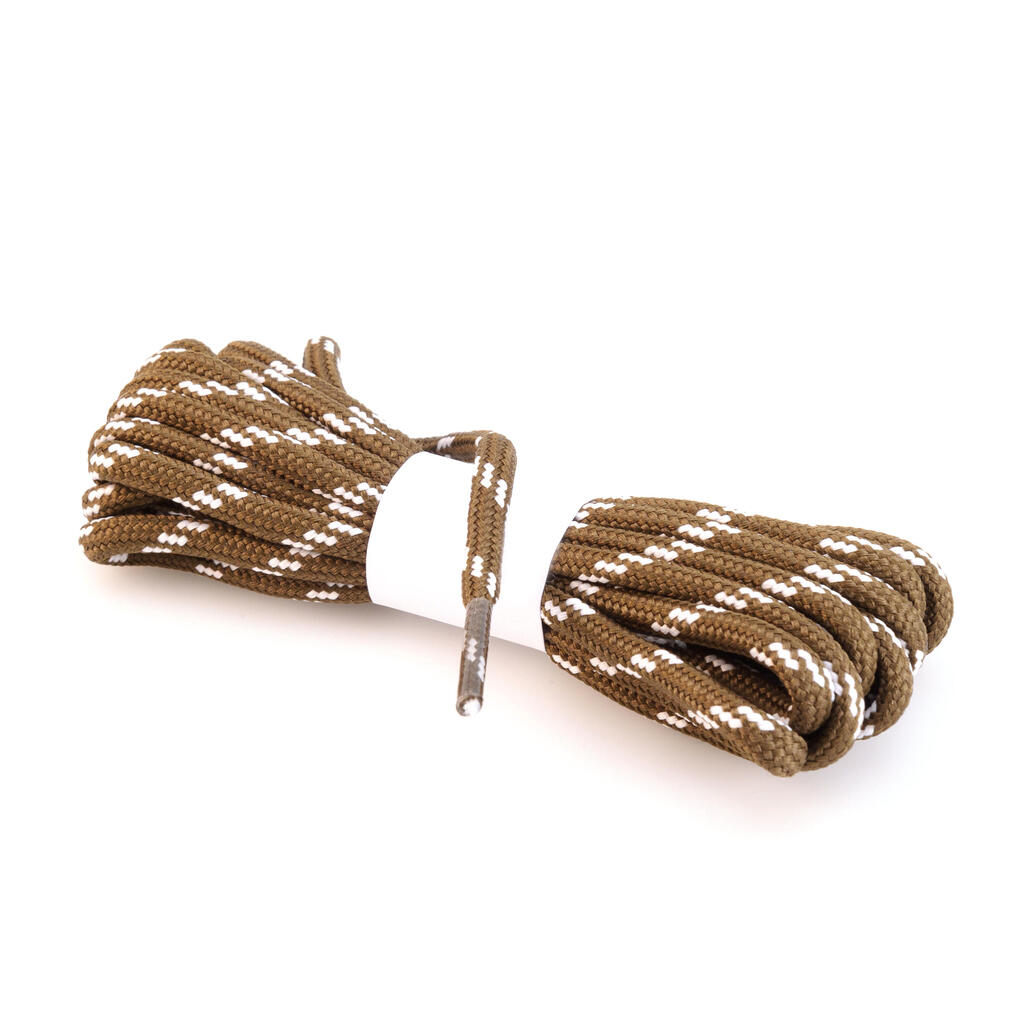 Round hiking boot laces - brown grey