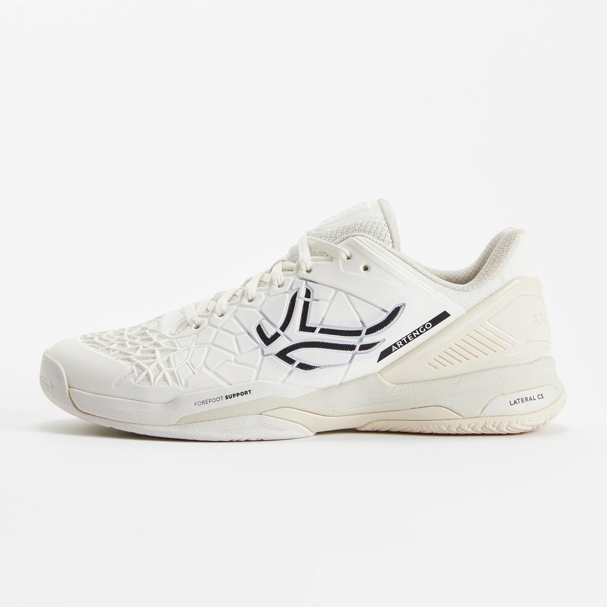 CHAUSSURES DE TENNIS HOMME MULTICOURT - ARTENGO STRONG Pro Blanc cassé