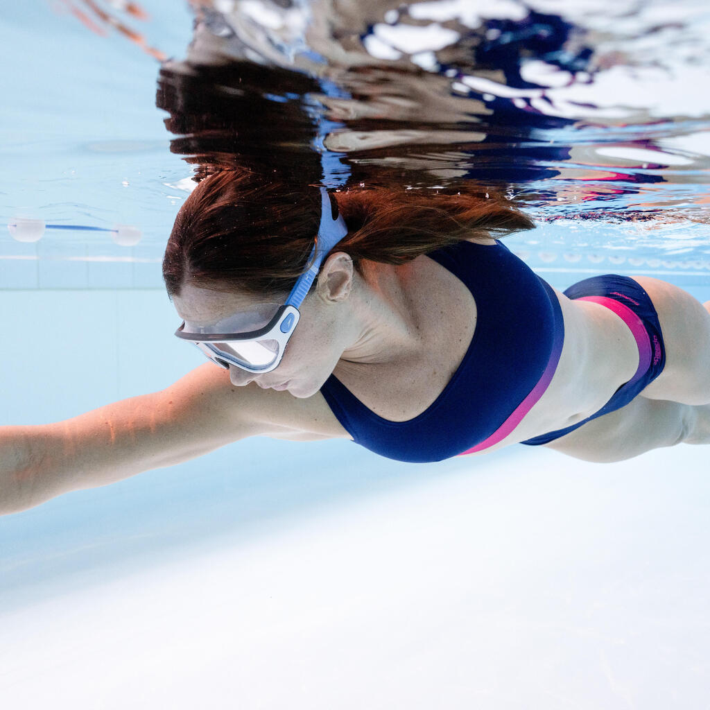 Moteriškos maudymosi kelnaitės „Speedo“, tamsiai mėlynos, rožinės