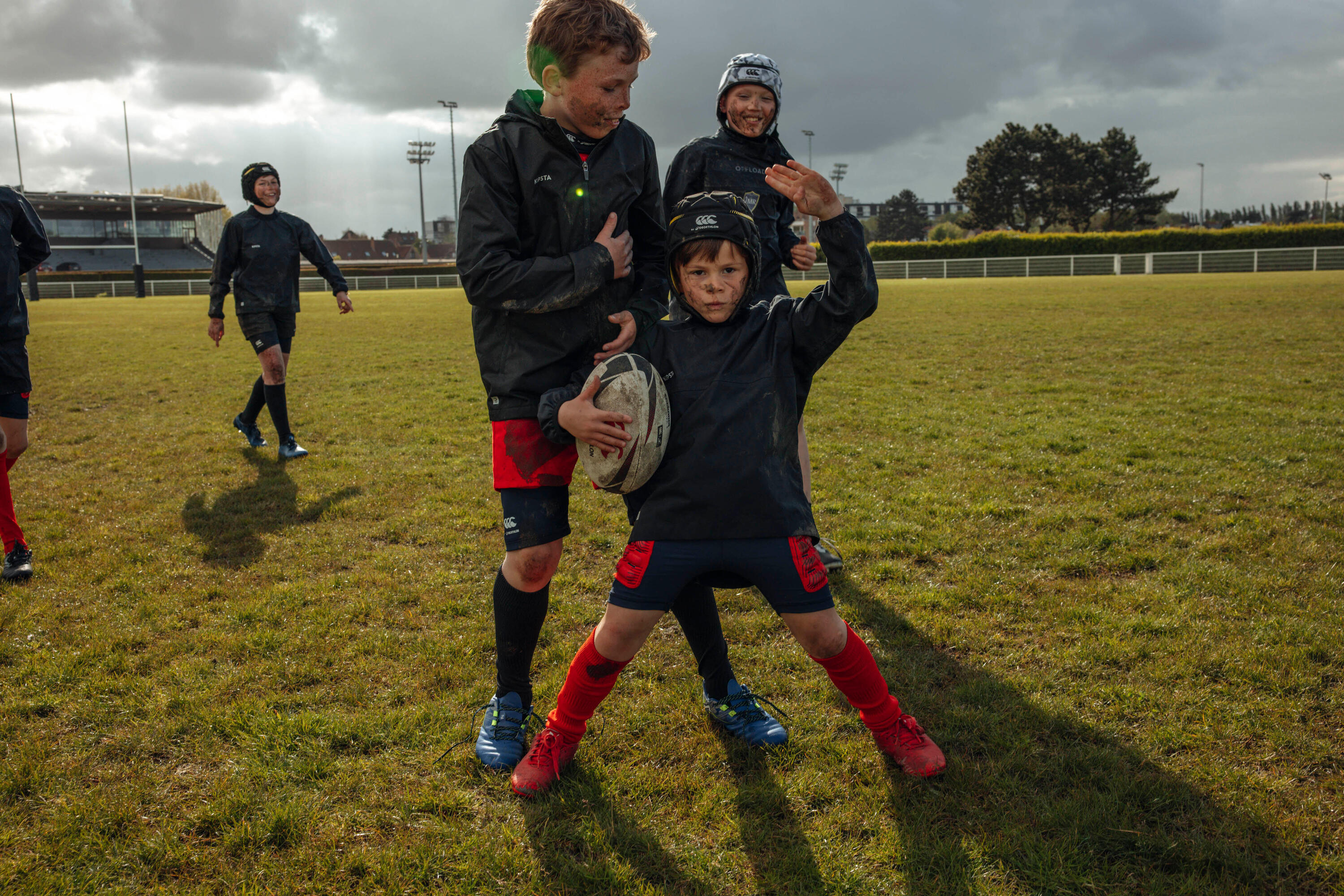 Sous-short de protection de rugby Enfant - R500 Decathlon | Canterbury bleu 9/9