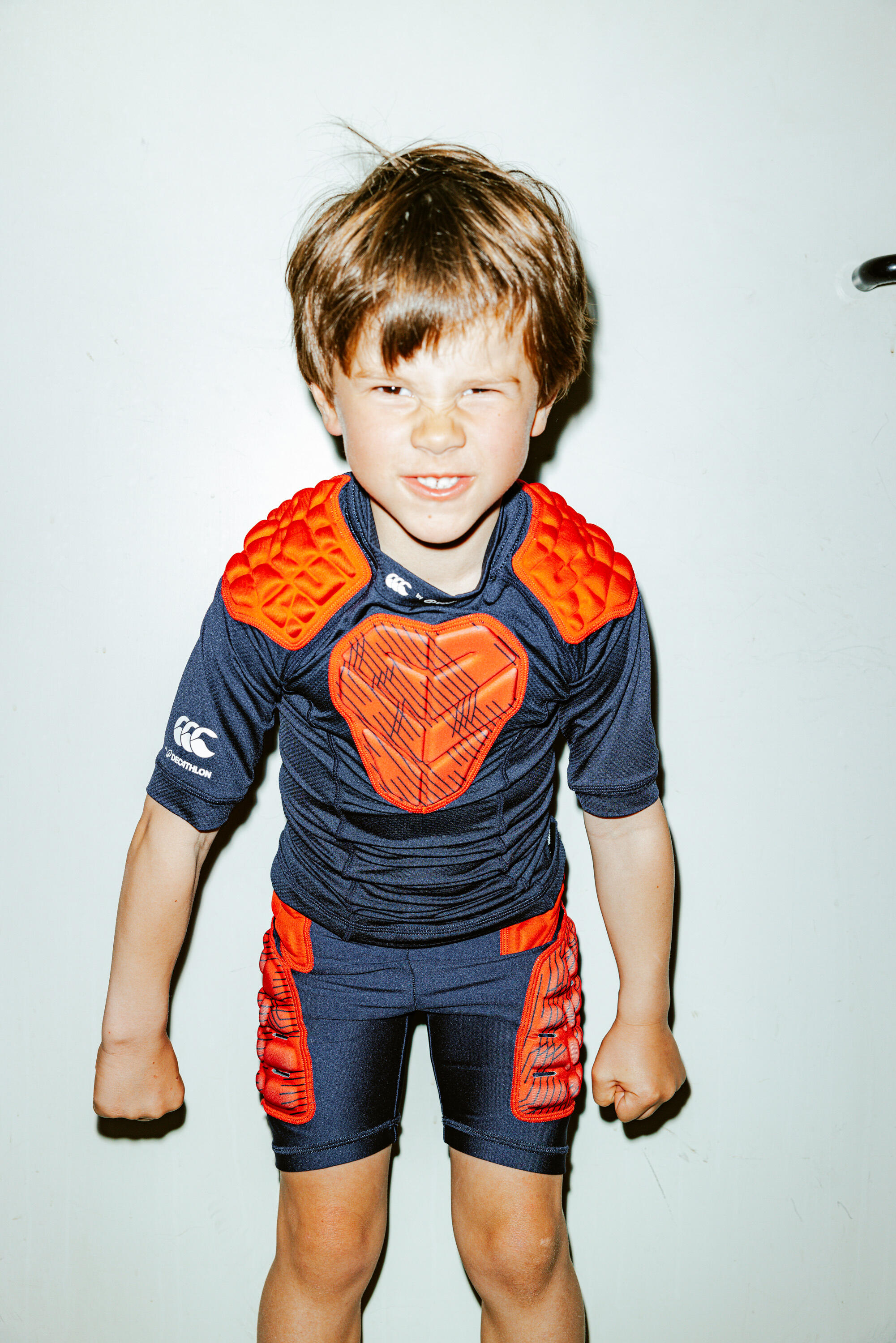 Sous-short de protection de rugby Enfant - R500 Decathlon | Canterbury bleu 8/9