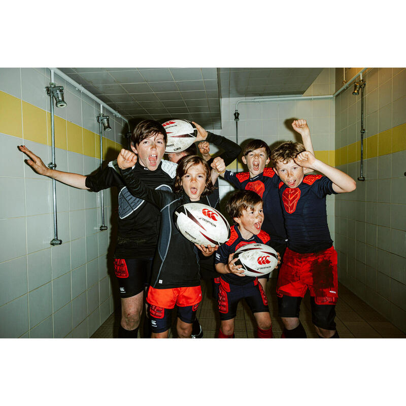Tricou protecție umeri Rugby R500 Canterbury Albastru Copii