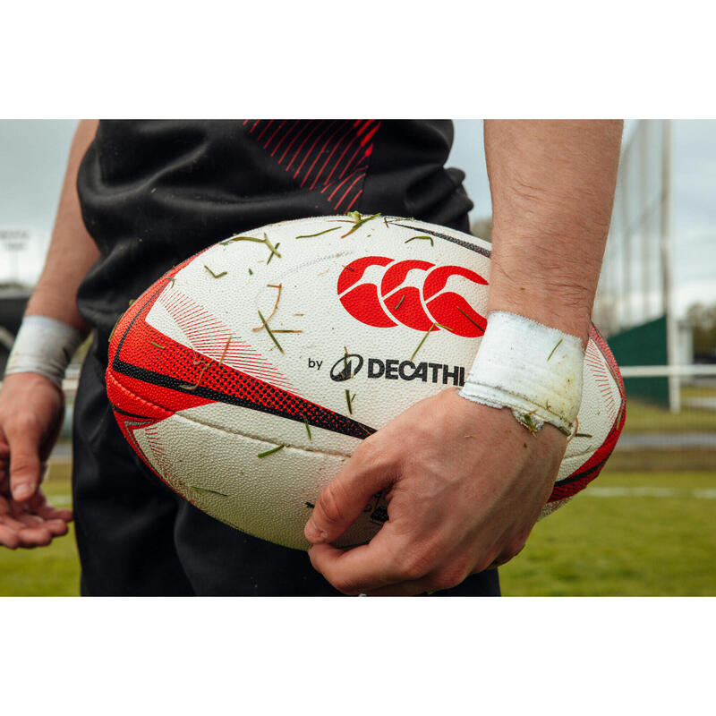 Ballon de Rugby T5 - Ballon de match Decathlon | Canterbury rouge