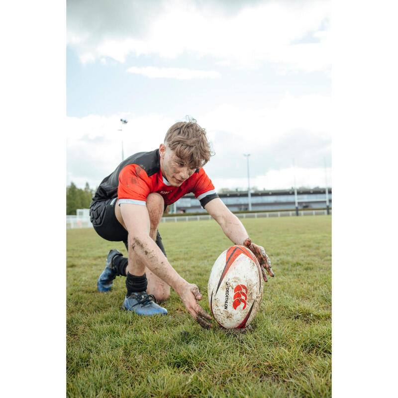 Rugby Ball Spielball Größe 5 - DECATHLON Canterbury schwarz/rot