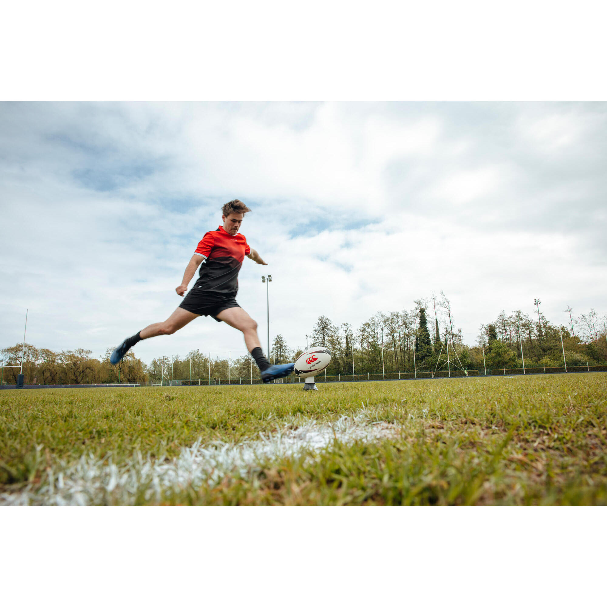 Rugby tee - Adjustable tee Decathlon | Canterbury Black Beige