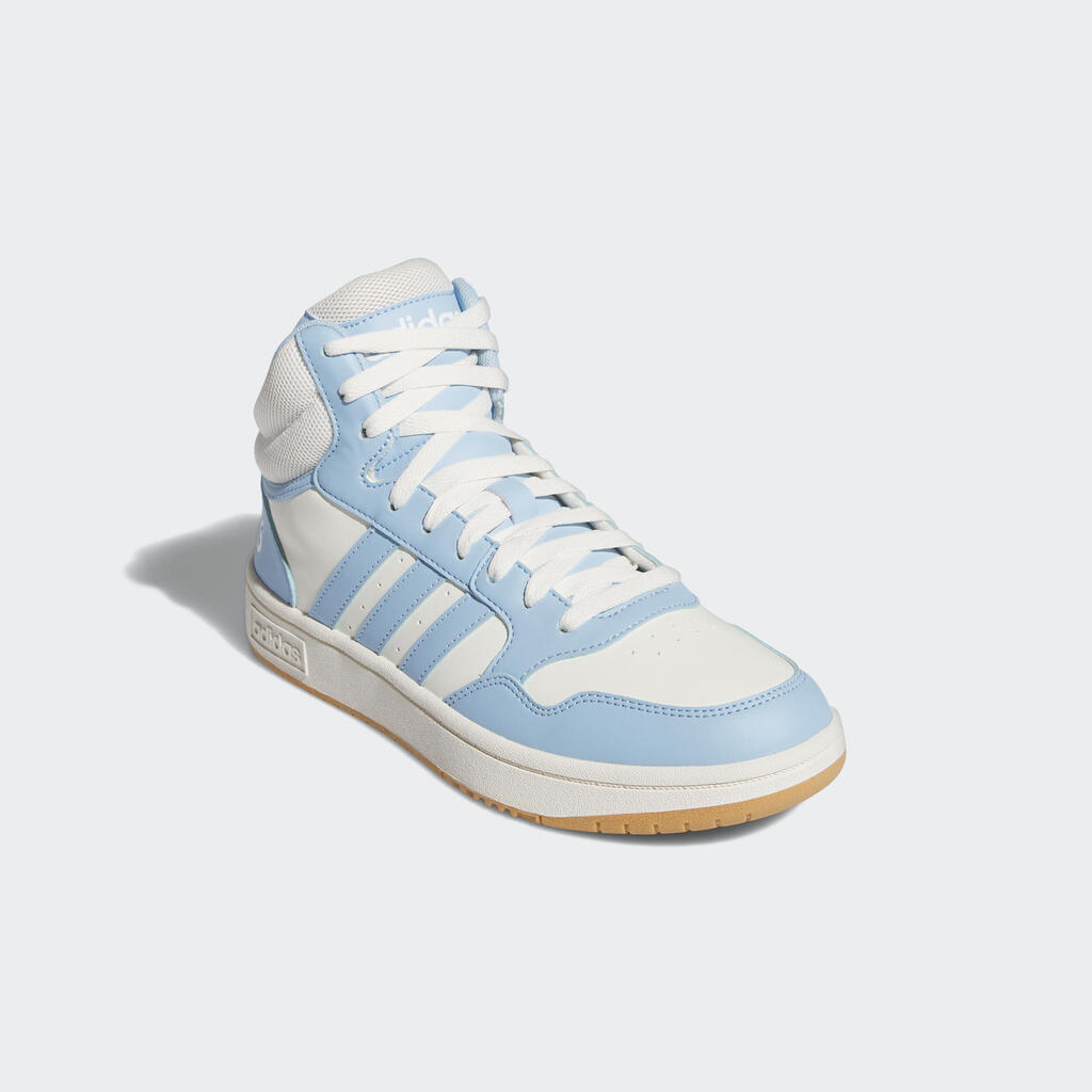 Γυναικεία παπούτσια Hoops 3.0 Mid - Λευκό και Μπλε