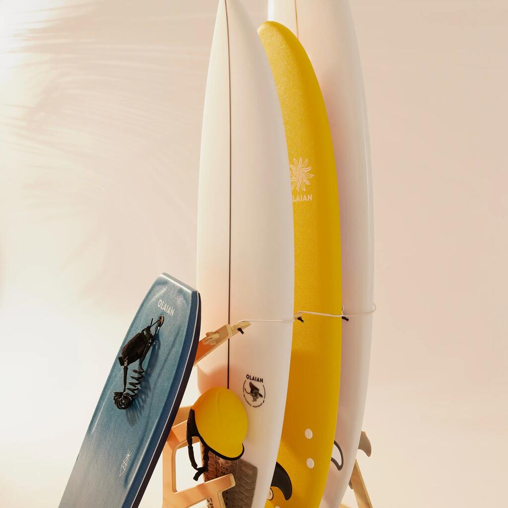 Free-standing SURFBOARD RACK for 3 boards store vertically or horizontally