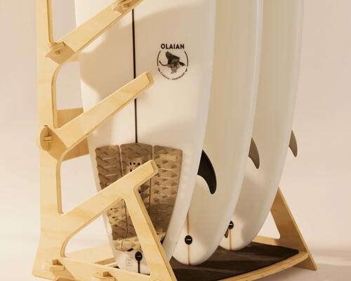 RACK SURF Autoporté pour 3 planches stockage vertical ou horizontal
