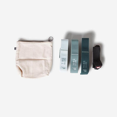 Set 3 weerstandsbanden fitness textiel 7-10-15 kg