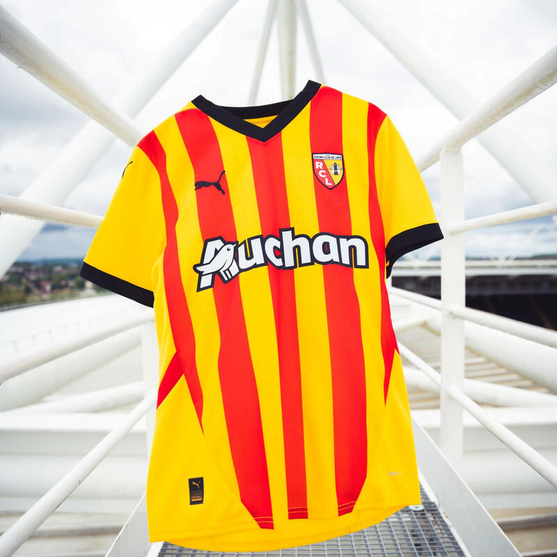 Voetbalshirt voor volwassenen RC Lens thuisshirt seizoen 24/25