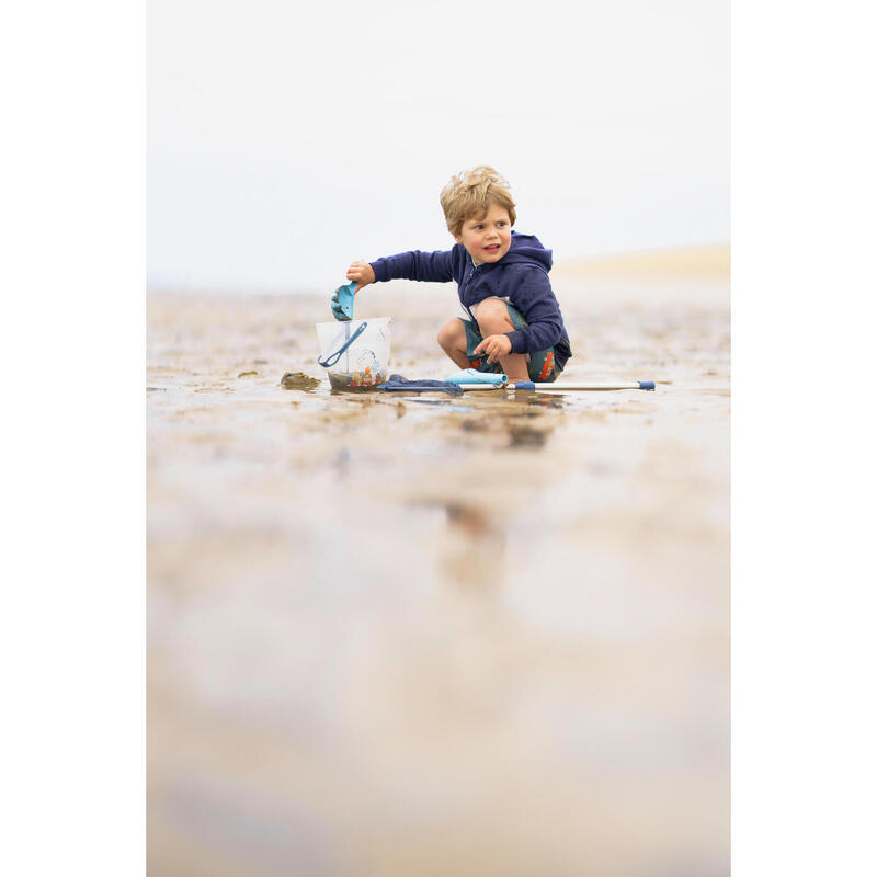 Kit découverte de la pêche seau et épuisette Bleu ocean