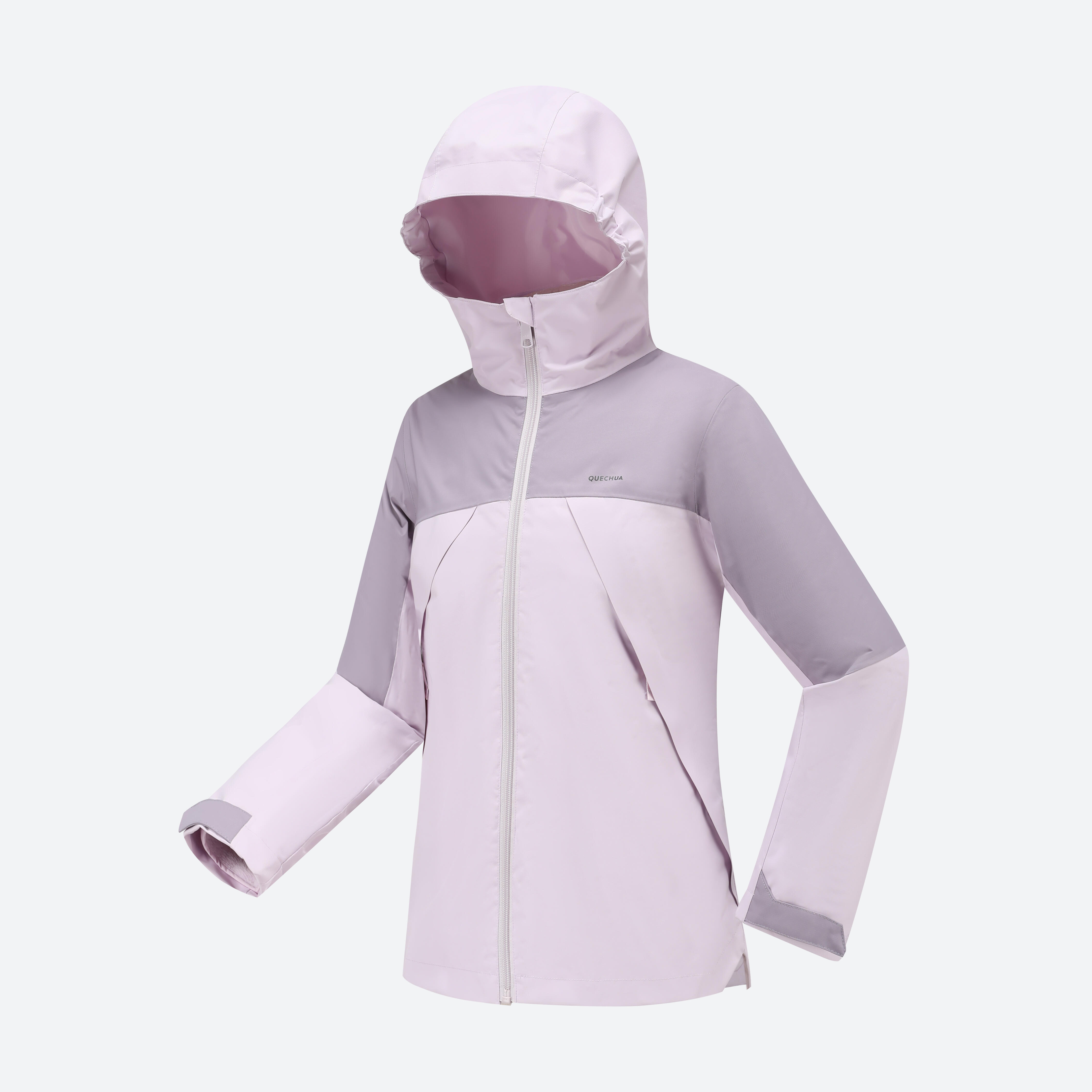 Junior 3 in 1 Winter Jacket SH500 Fleece - fleece Purple