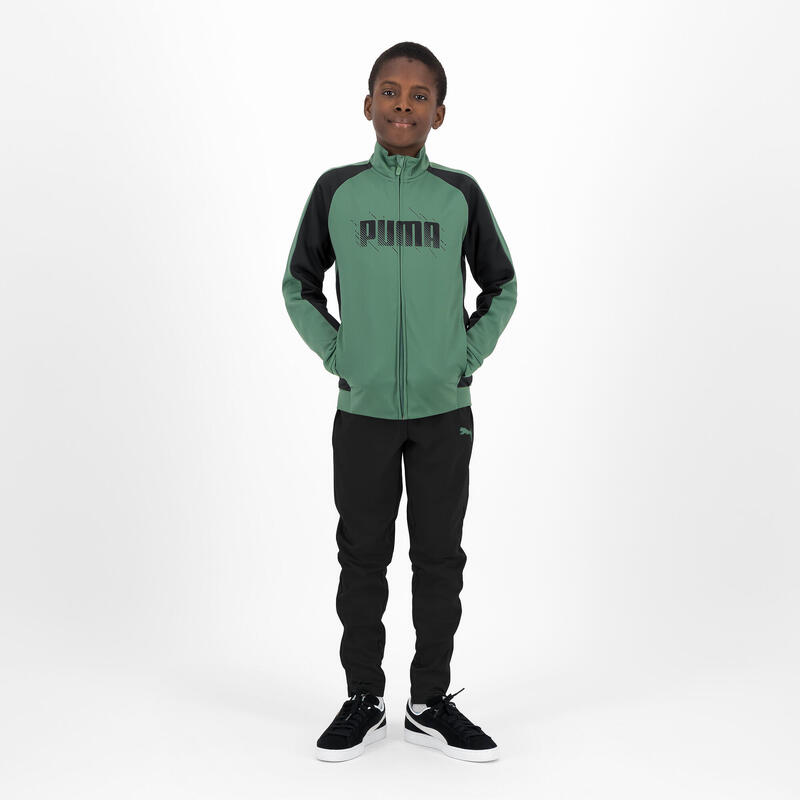 Puma Trainingsanzug Kinder - grün/schwarz