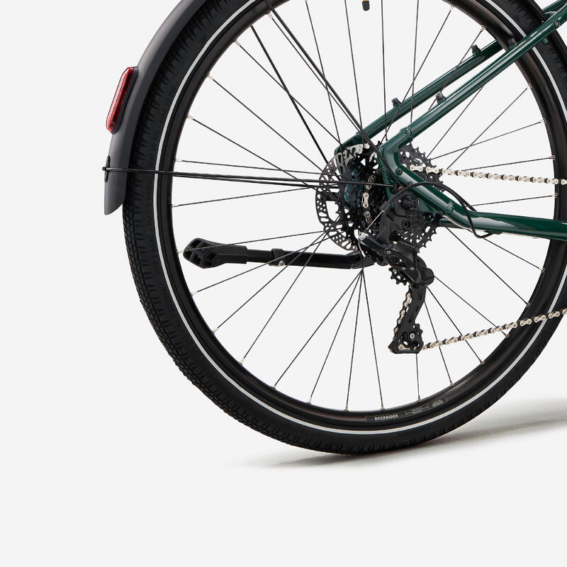 Bicicletă polivalentă electrică cu motor central și cadru înalt E-actv 500 Verde
