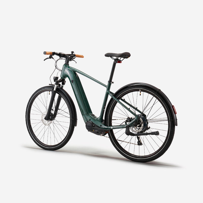 Bicicleta eléctrica de trekking Motor Central Cuadro Alto E-actv 500 Verde