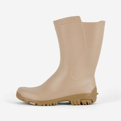 Dames regenlaarzen 100 beige