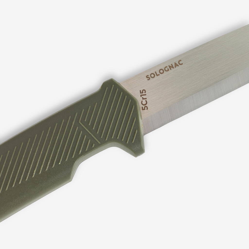 Poľovnícky nôž s pevnou čepeľou Sika 100 10 cm zelená rukoväť