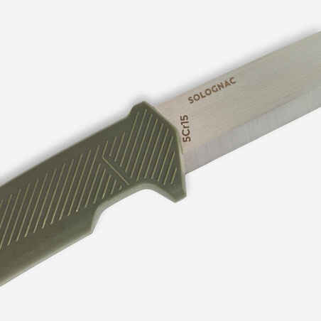 Fixed-blade hunting knife Sika 100 10cm - Green GRIP