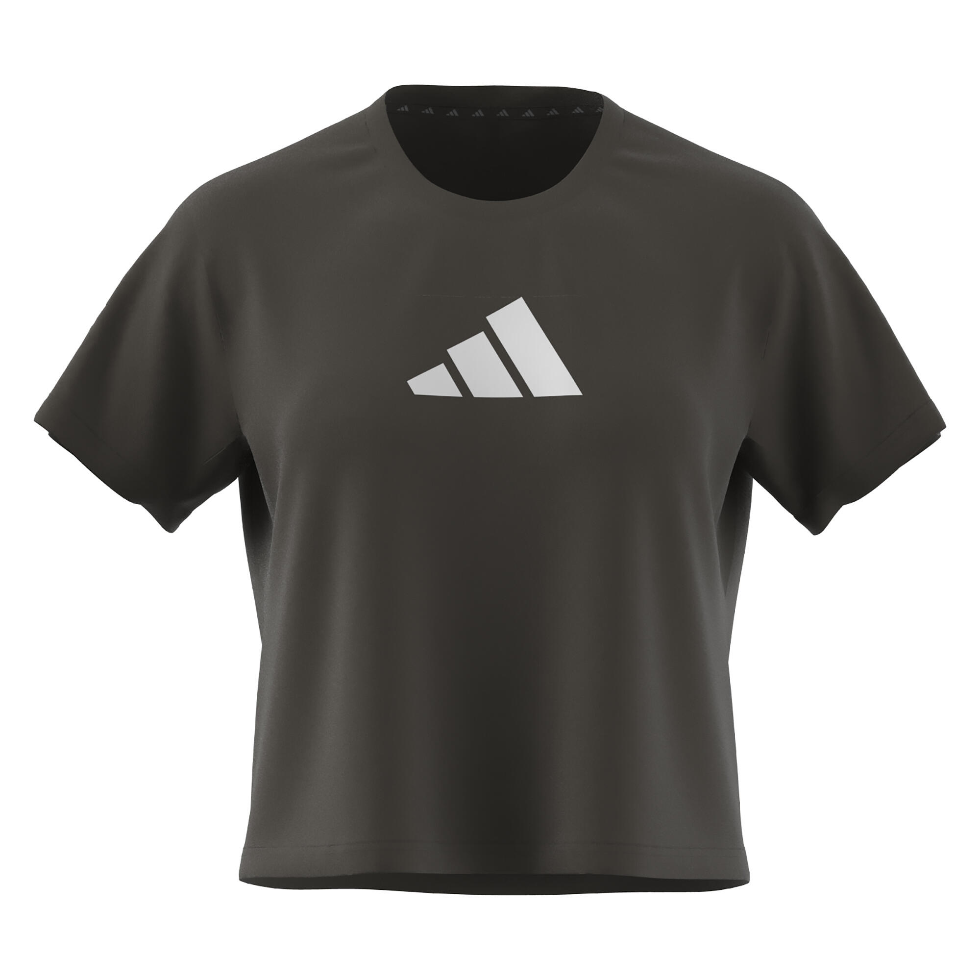 Adidas - T-shirt Imprimé Logo Adidas Femme - Vert - T-shirt Crop Top - Panoplies Training Adultes - - L - Decathlon