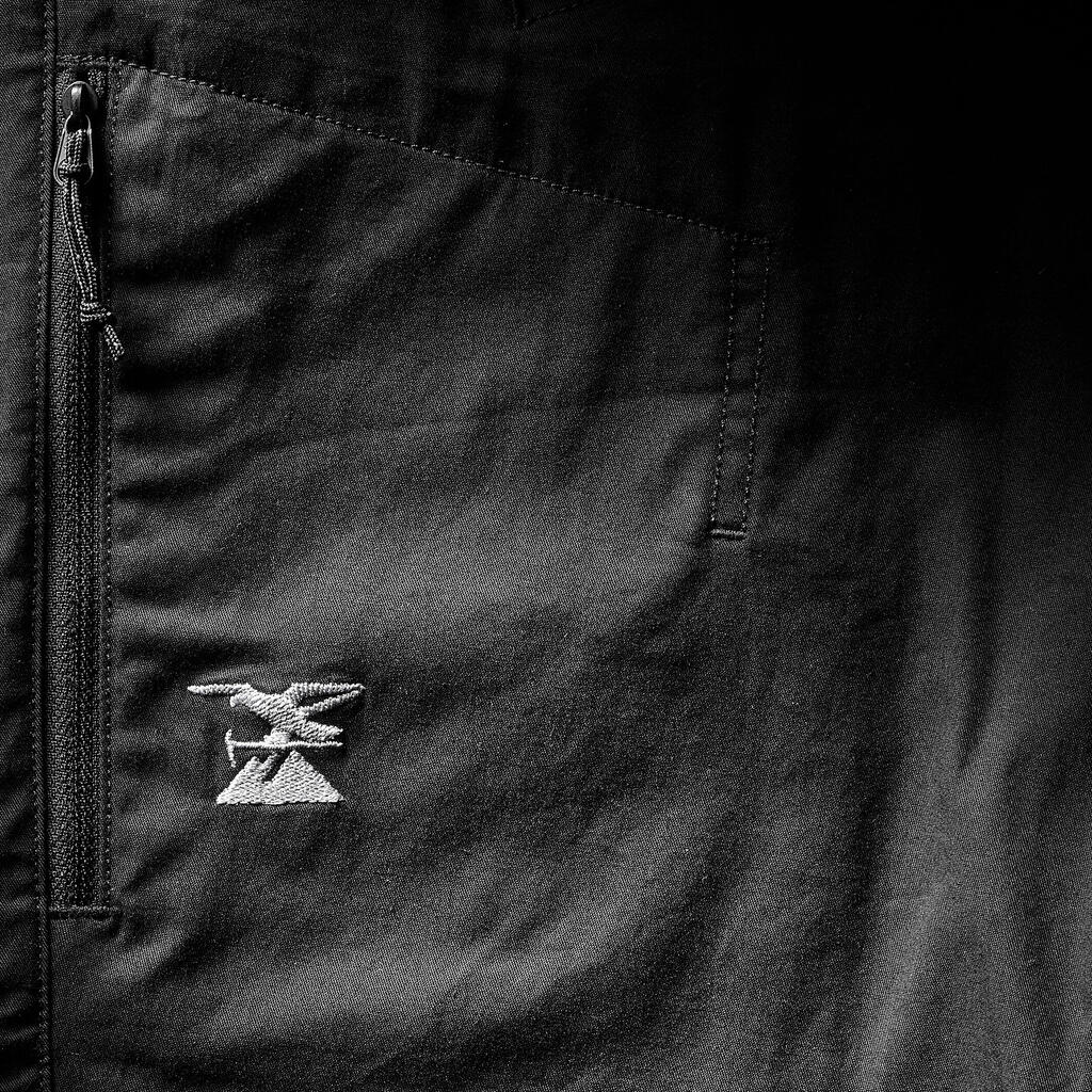 Crne muške pamučne pantalone za penjanje VERTIKA
