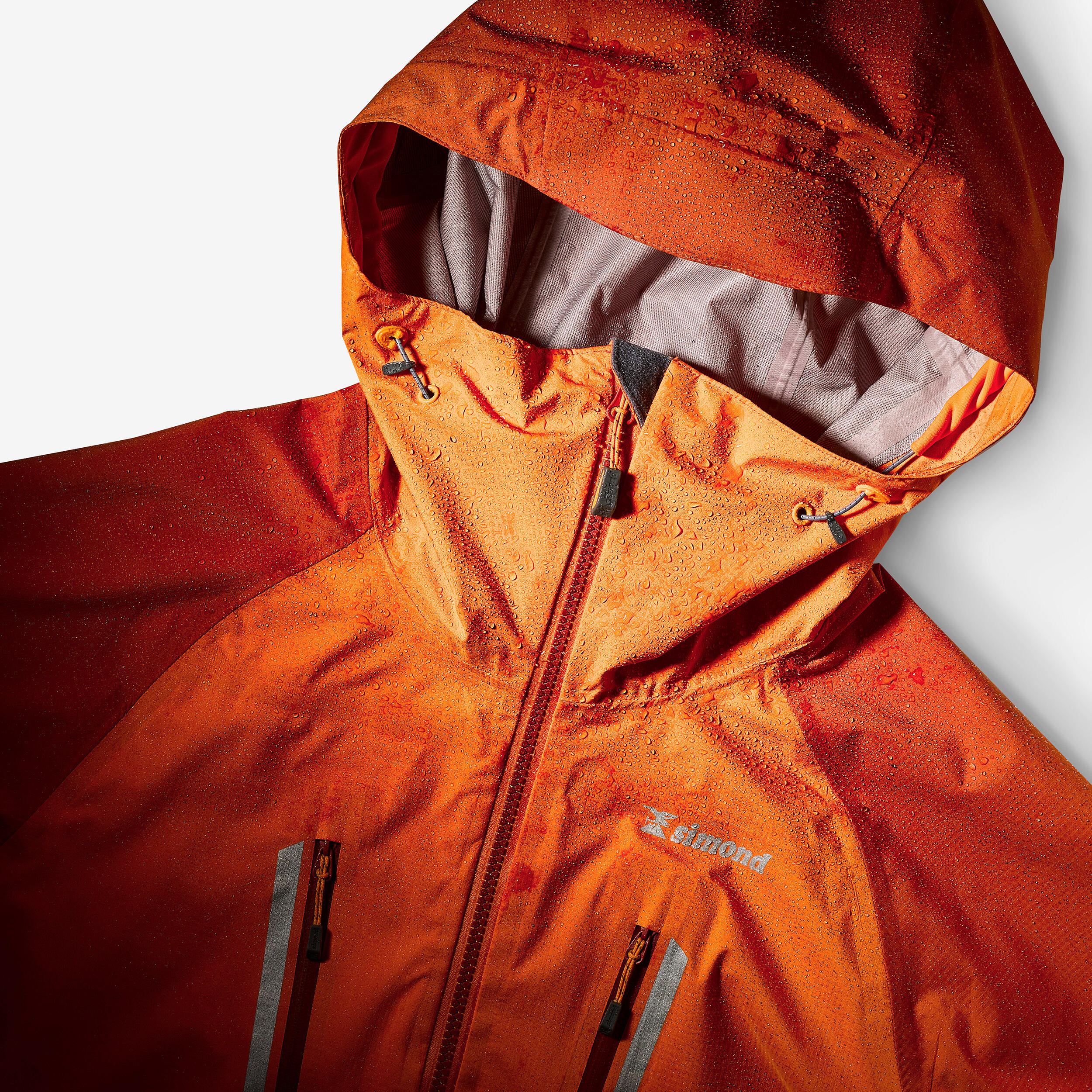 Waterproof mountaineering jacket MEN - ALPINISM LIGHT Orange