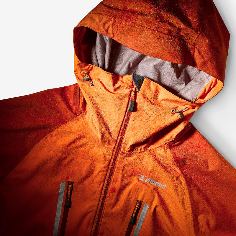 Waterdichte jas voor bergsport heren ALPINISM LIGHT oranje