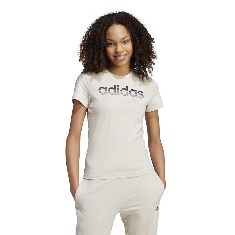 Tricou imprimat Adidas Ocru Damă