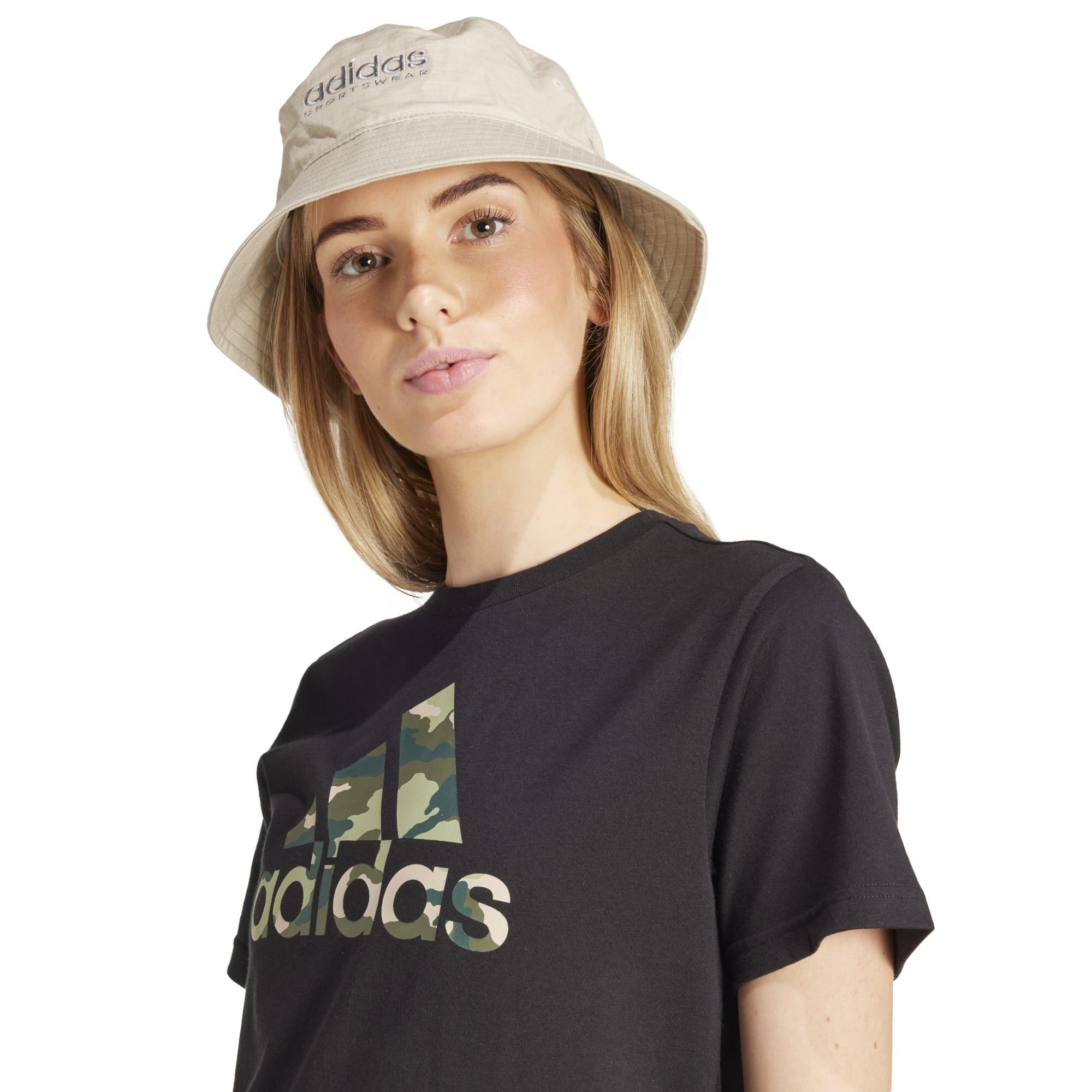 T-shirt imprimé logo Adidas camouflage femme - noir 4/10
