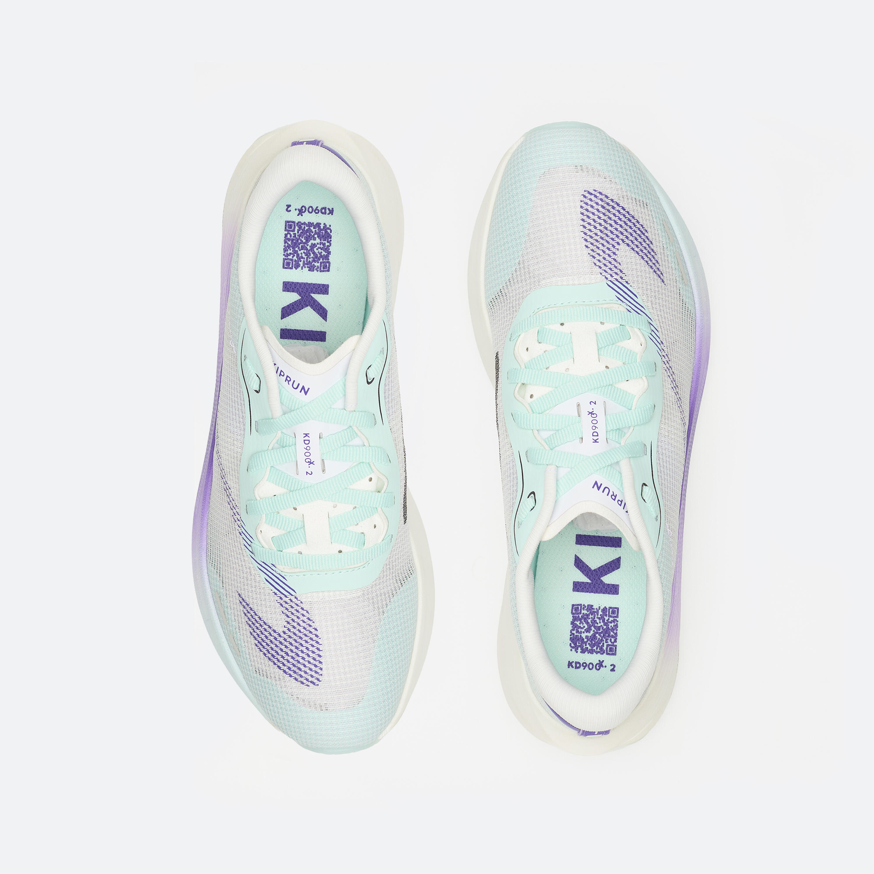 Women's Carbon Plate Running Shoes KD900X.2 - Light Green Purple