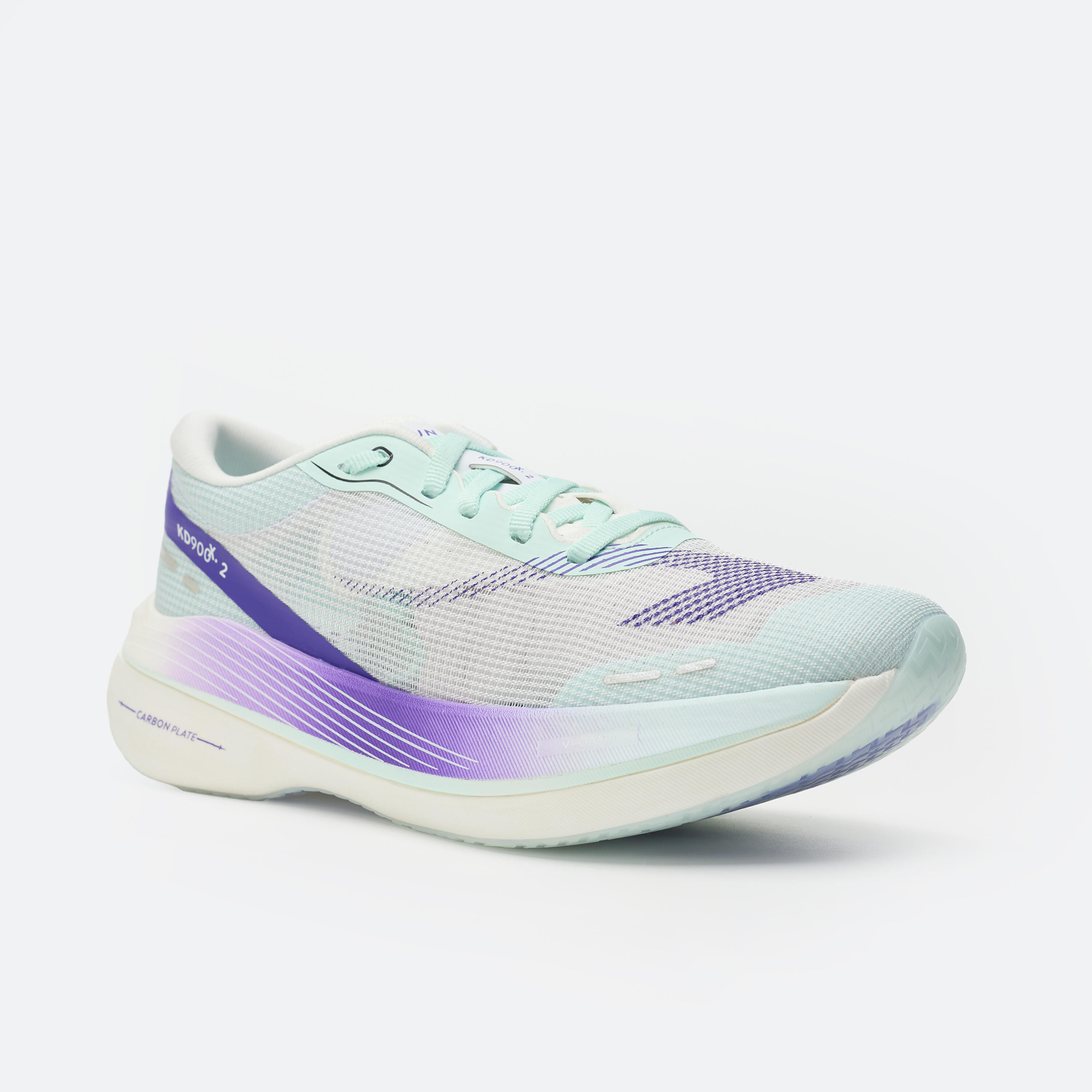 Men's Running Shoes with Carbon Plate - Kiprun KD900X.2 - Green Purple