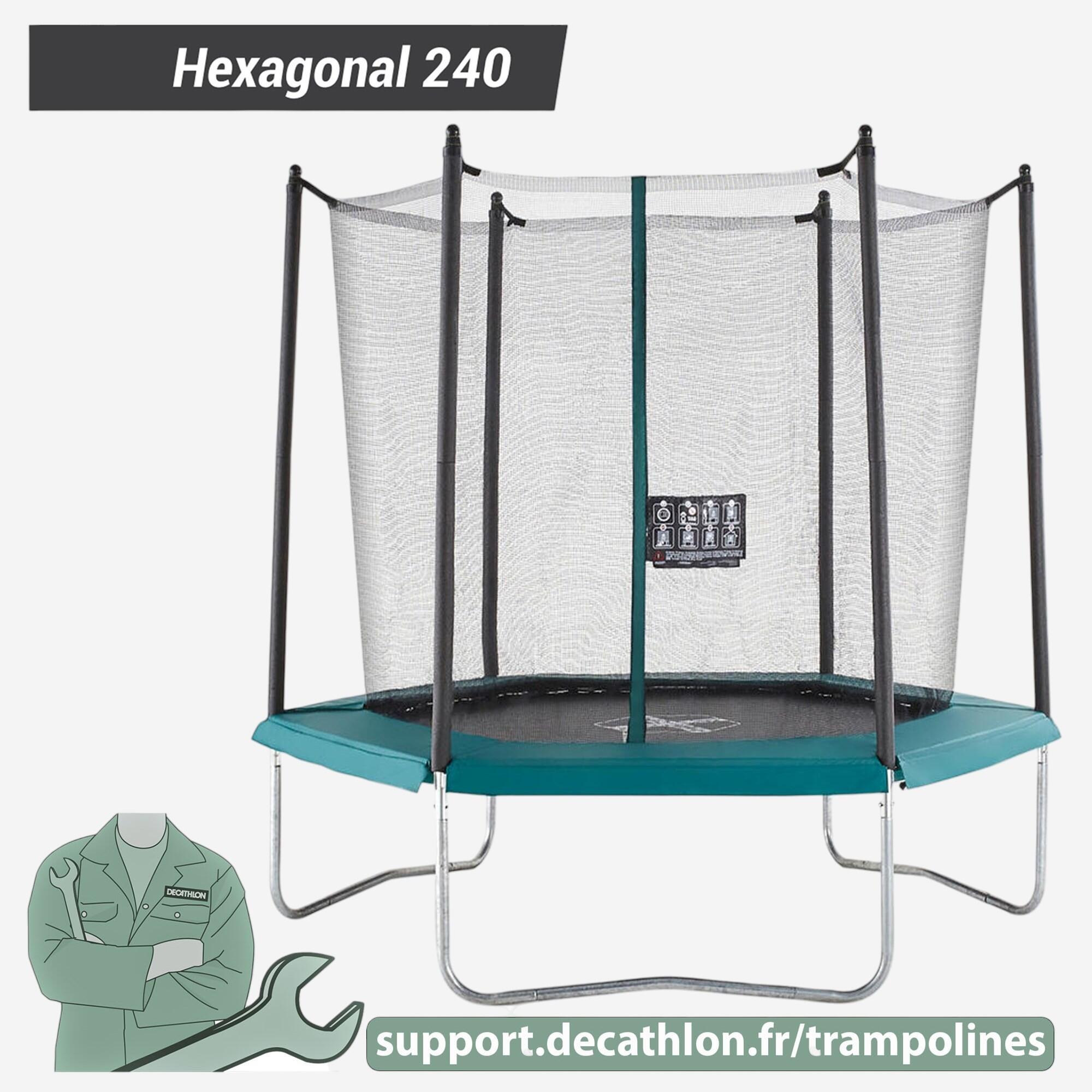 DOMYOS OBVODOVÁ OCHRANNÁ PENA – NÁHRADNÝ DIEL PRE TRAMPOLÍNU HEXA 240 bez · záber 6
