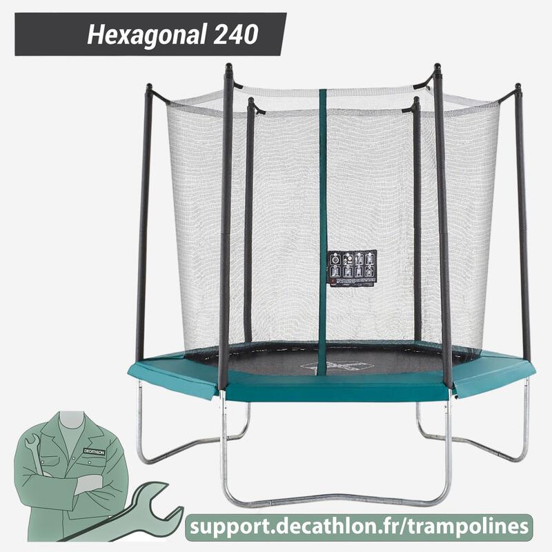 1/3 randkussen voor zeshoekige trampoline 240