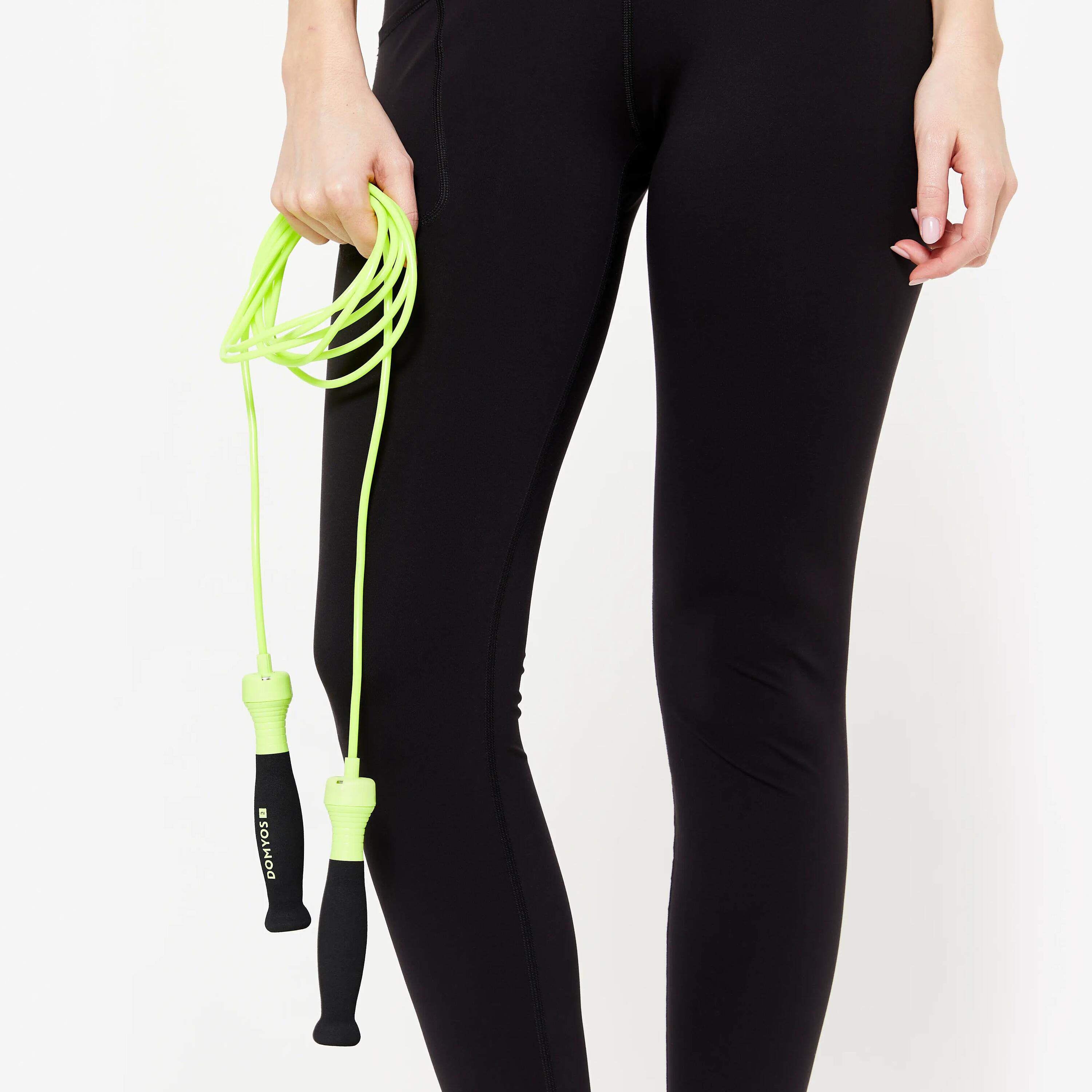 Lazo para saltar de fitness Domyos 500 verde fluorescente 5/5
