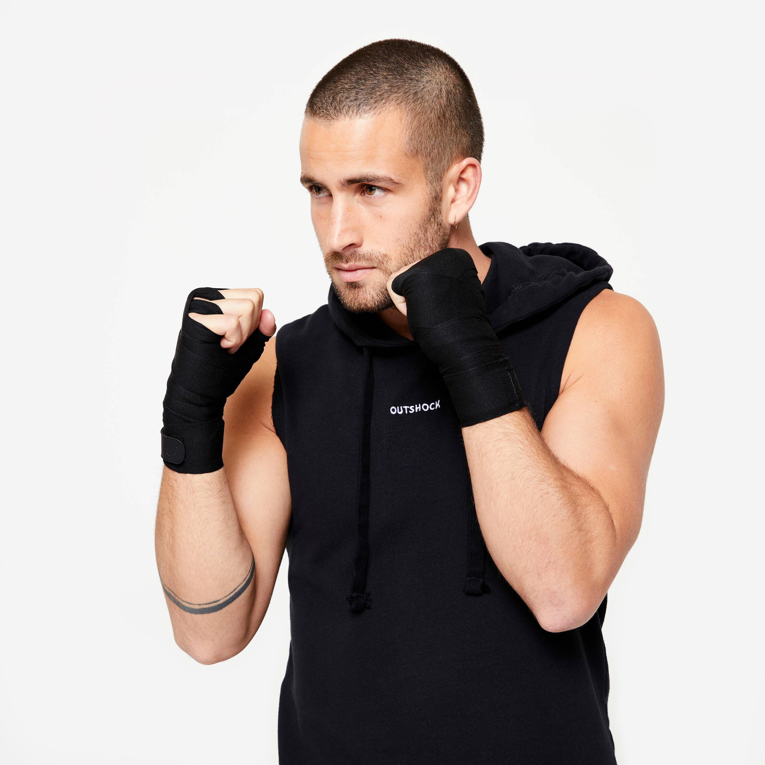 Adult Boxing Wraps 4m Black -  5