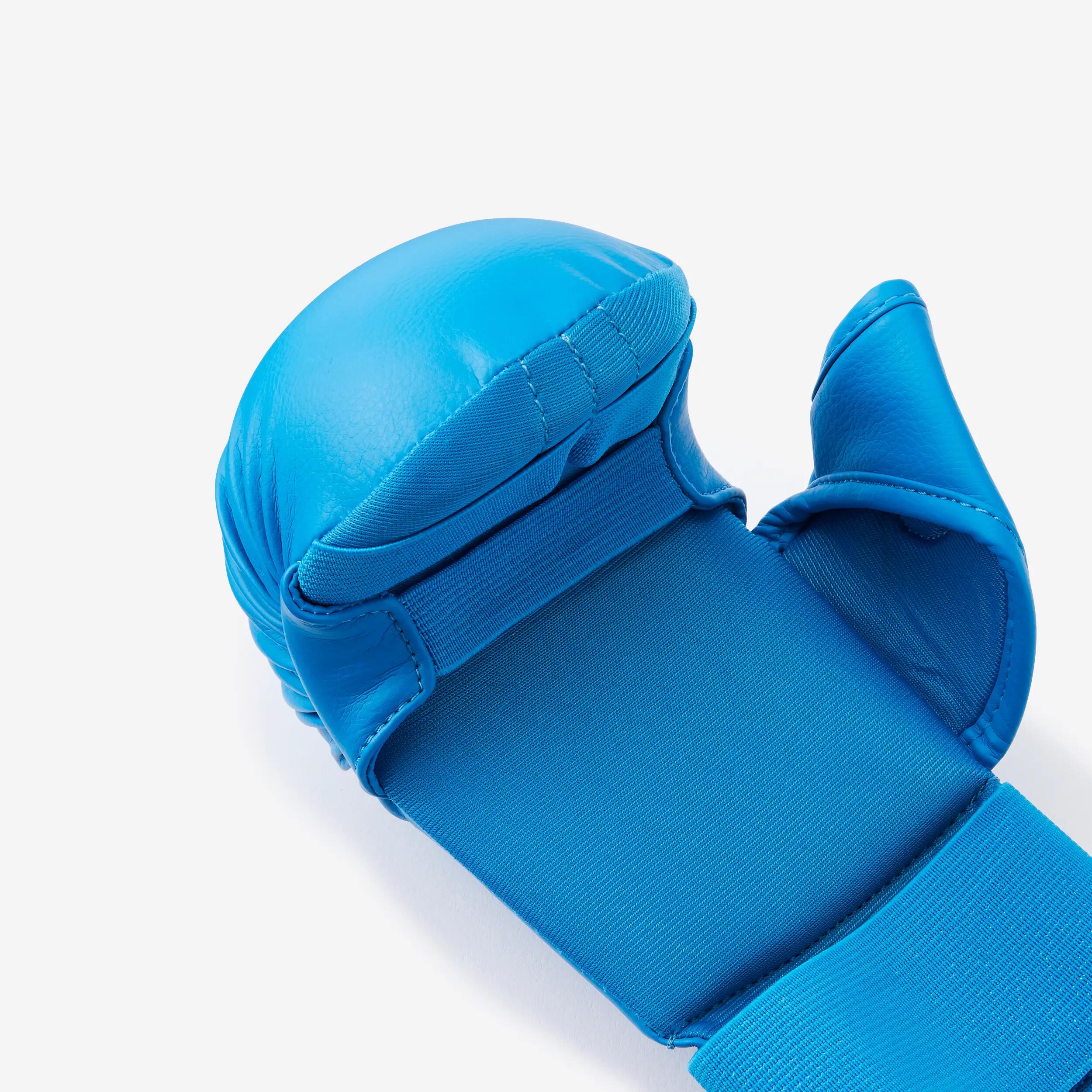 Mezzi guanti karate 900 blu 5/8